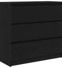 Sideboard Schwarz Eichen-Optik 80x35x76 cm Holzwerkstoff