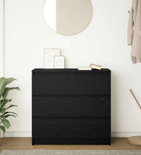 Sideboard Schwarz Eichen-Optik 80x35x76 cm Holzwerkstoff
