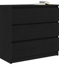 Sideboard Schwarz Eichen-Optik 80x35x76 cm Holzwerkstoff