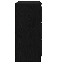 Sideboard Schwarz Eichen-Optik 80x35x76 cm Holzwerkstoff