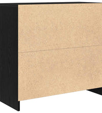Sideboard Schwarz Eichen-Optik 80x35x76 cm Holzwerkstoff