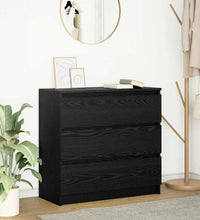 Sideboard Schwarz Eichen-Optik 80x35x76 cm Holzwerkstoff