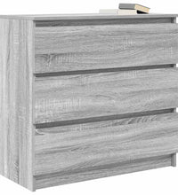 Sideboard Grau Sonoma 80x35x76 cm Holzwerkstoff