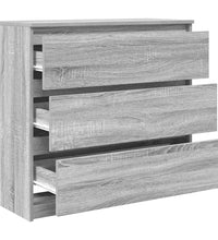 Sideboard Grau Sonoma 80x35x76 cm Holzwerkstoff