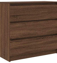 Sideboard Braun Eichen-Optik 80x35x76 cm Holzwerkstoff