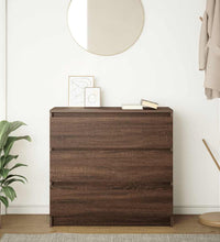 Sideboard Braun Eichen-Optik 80x35x76 cm Holzwerkstoff