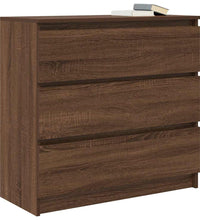 Sideboard Braun Eichen-Optik 80x35x76 cm Holzwerkstoff