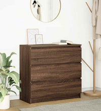 Sideboard Braun Eichen-Optik 80x35x76 cm Holzwerkstoff