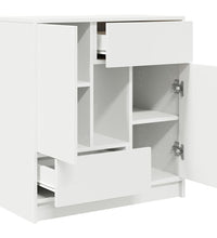 Sideboard mit Schubladen und Türen Weiß 70,5x34x74,5 cm
