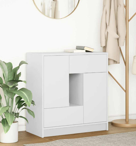 Sideboard mit Schubladen und Türen Weiß 70,5x34x74,5 cm