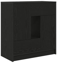 Sideboard mit Schubladen und Türen Schwarz Eichen-Optik