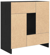 Sideboard mit Schubladen und Türen Schwarz Eichen-Optik