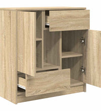 Sideboard mit Schubladen und Türen Sonoma-Eiche 70,5x34x74,5 cm
