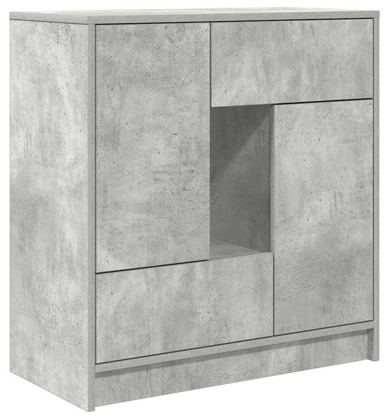 Sideboard mit Schubladen und Türen Betongrau 70,5x34x74,5 cm