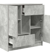 Sideboard mit Schubladen und Türen Betongrau 70,5x34x74,5 cm