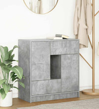 Sideboard mit Schubladen und Türen Betongrau 70,5x34x74,5 cm
