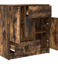 Sideboard mit Schubladen und Türen Räuchereiche 70,5x34x74,5 cm