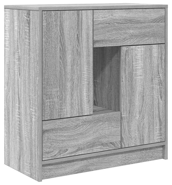 Sideboard mit Schubladen und Türen Grau Sonoma 70,5x34x74,5 cm