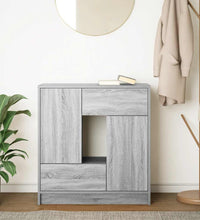Sideboard mit Schubladen und Türen Grau Sonoma 70,5x34x74,5 cm