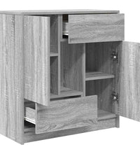 Sideboard mit Schubladen und Türen Grau Sonoma 70,5x34x74,5 cm