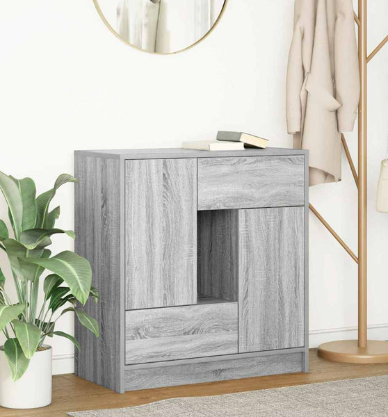 Sideboard mit Schubladen und Türen Grau Sonoma 70,5x34x74,5 cm