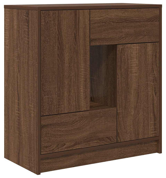 Sideboard mit Schubladen und Türen Braun Eichen-Optik