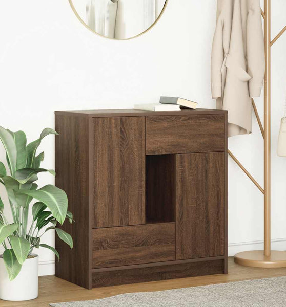 Sideboard mit Schubladen und Türen Braun Eichen-Optik