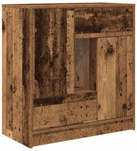 Sideboard mit Schubladen und Türen Altholz-Optik 70,5x34x74,5cm