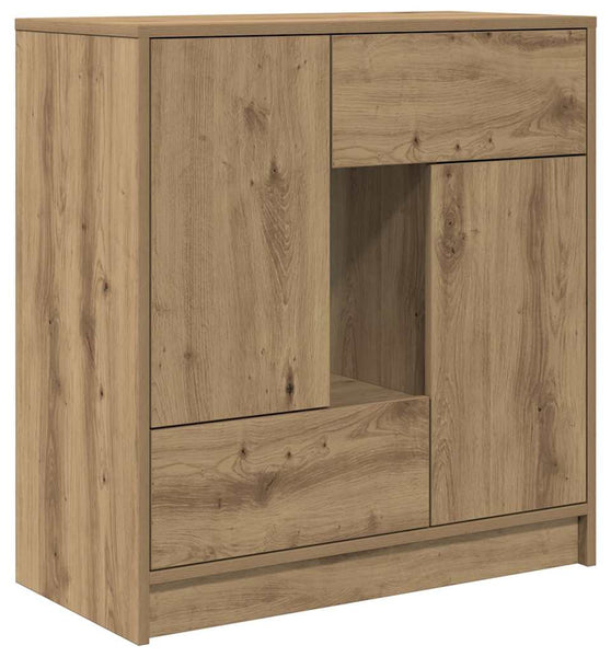 Sideboard mit Schubladen und Türen Artisan-Eiche 70,5x34x74,5cm