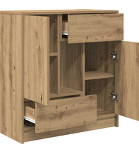 Sideboard mit Schubladen und Türen Artisan-Eiche 70,5x34x74,5cm