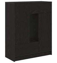 Sideboard mit Schubladen Türen Schwarz Eichen-Optik 73x31x90 cm
