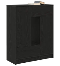 Sideboard mit Schubladen Türen Schwarz Eichen-Optik 73x31x90 cm