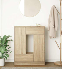 Sideboard mit Schubladen und Türen Sonoma-Eiche 73x31x90 cm