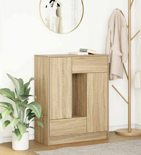 Sideboard mit Schubladen und Türen Sonoma-Eiche 73x31x90 cm