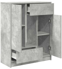 Sideboard mit Schubladen und Türen Betongrau 73x31x90 cm