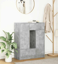 Sideboard mit Schubladen und Türen Betongrau 73x31x90 cm