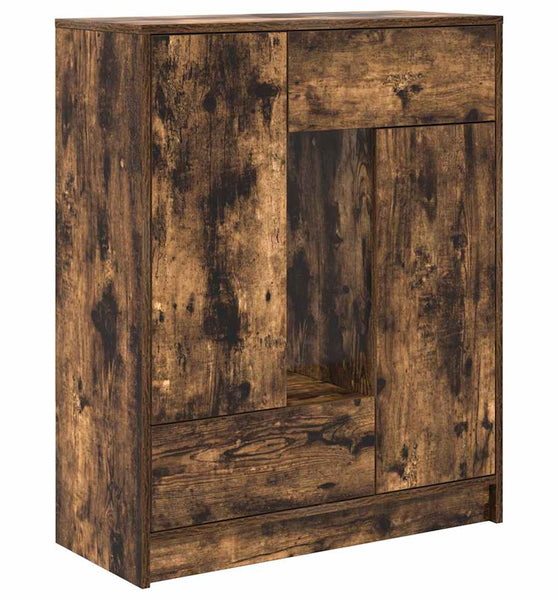 Sideboard mit Schubladen und Türen Räuchereiche 73x31x90 cm