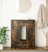 Sideboard mit Schubladen und Türen Räuchereiche 73x31x90 cm