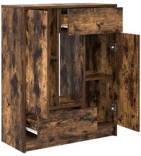 Sideboard mit Schubladen und Türen Räuchereiche 73x31x90 cm