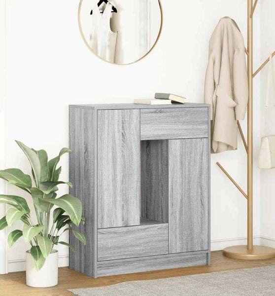 Sideboard mit Schubladen und Türen Grau Sonoma 73x31x90 cm