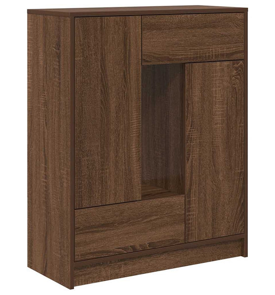 Sideboard mit Schubladen Türen Braun Eichen-Optik 73x31x90 cm