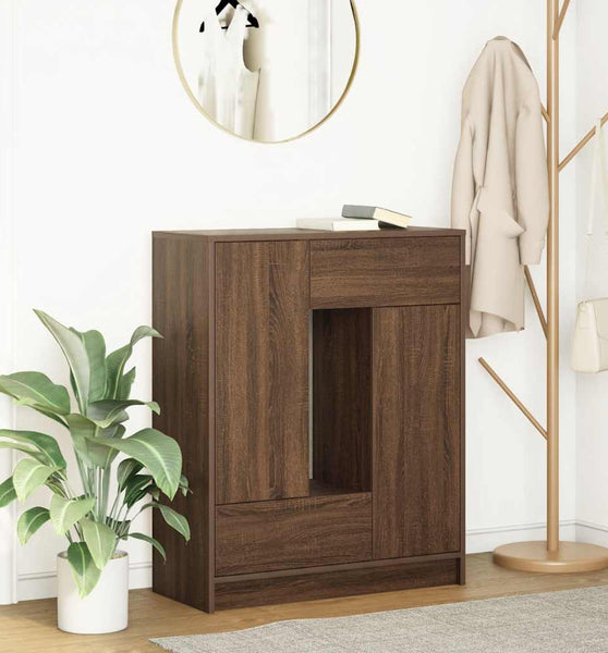 Sideboard mit Schubladen Türen Braun Eichen-Optik 73x31x90 cm