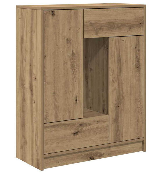 Sideboard mit Schubladen und Türen Artisan-Eiche 73x31x90 cm