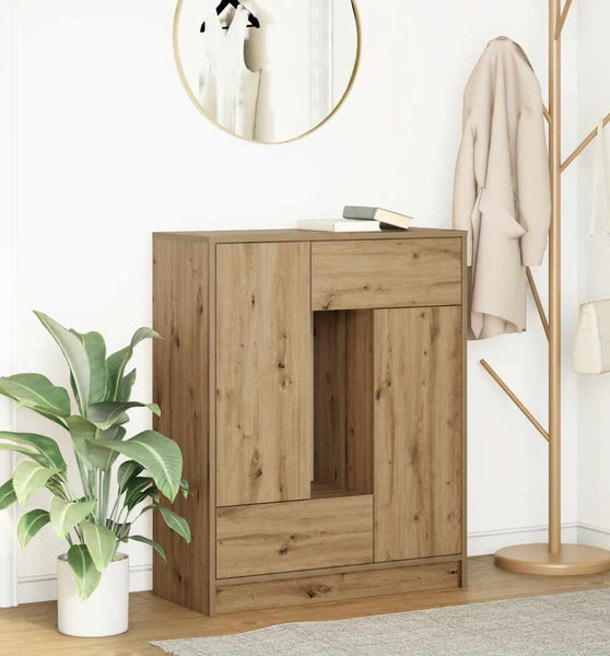 Sideboard mit Schubladen und Türen Artisan-Eiche 73x31x90 cm