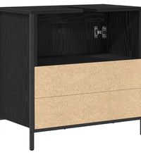 Waschbeckenunterschrank Schwarz 60x34,5x60 cm