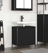 Waschbeckenunterschrank Schwarz 60x34,5x60 cm