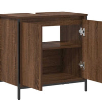 Waschbeckenunterschrank Braun Eichen-Optik 60x34,5x60 cm