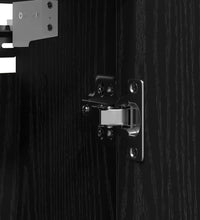 Bad-Wandschrank mit Spiegel Schwarz Eichen-Optik 60x21x60 cm