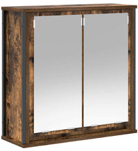 Bad-Wandschrank mit Spiegel Räuchereiche 60x21x60 cm