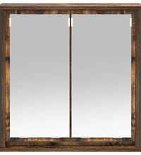Bad-Wandschrank mit Spiegel Räuchereiche 60x21x60 cm